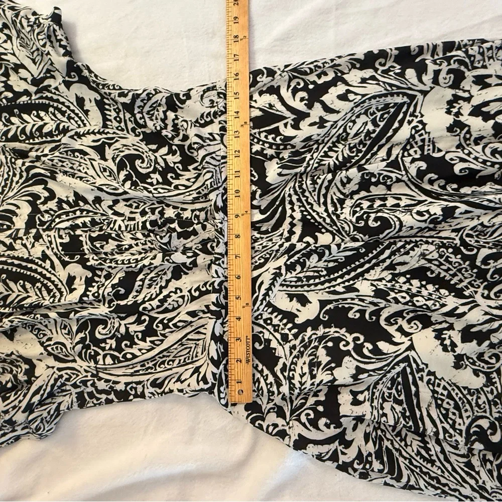 Lauren Ralph Lauren Monochrome Floral Fit To Flare Dress